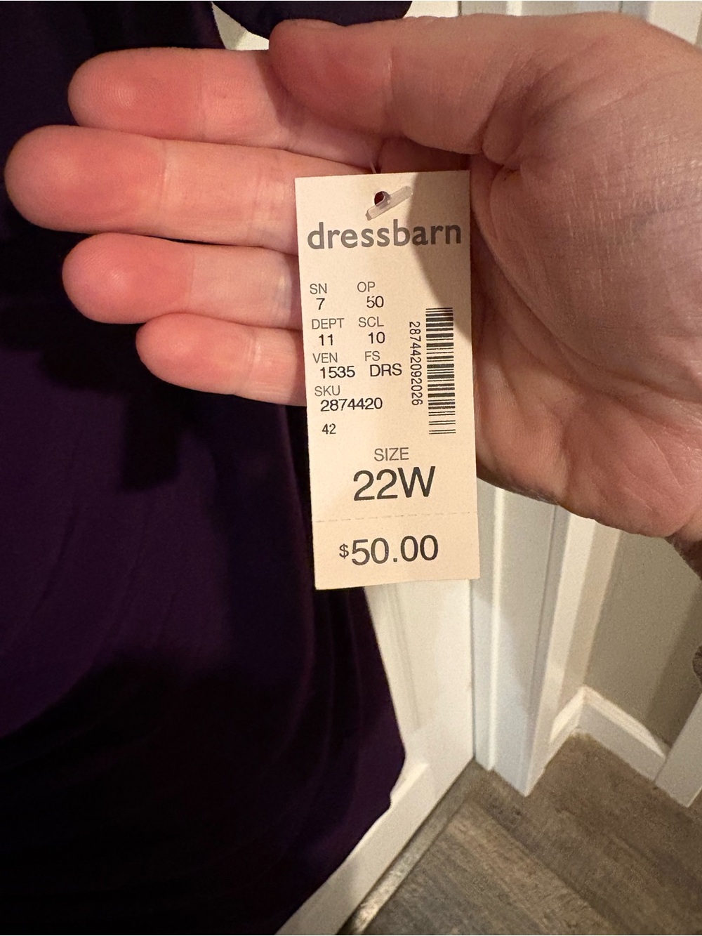 Deep Purple Gathered Midi Dress with Side Detail - Picture 4 of 6